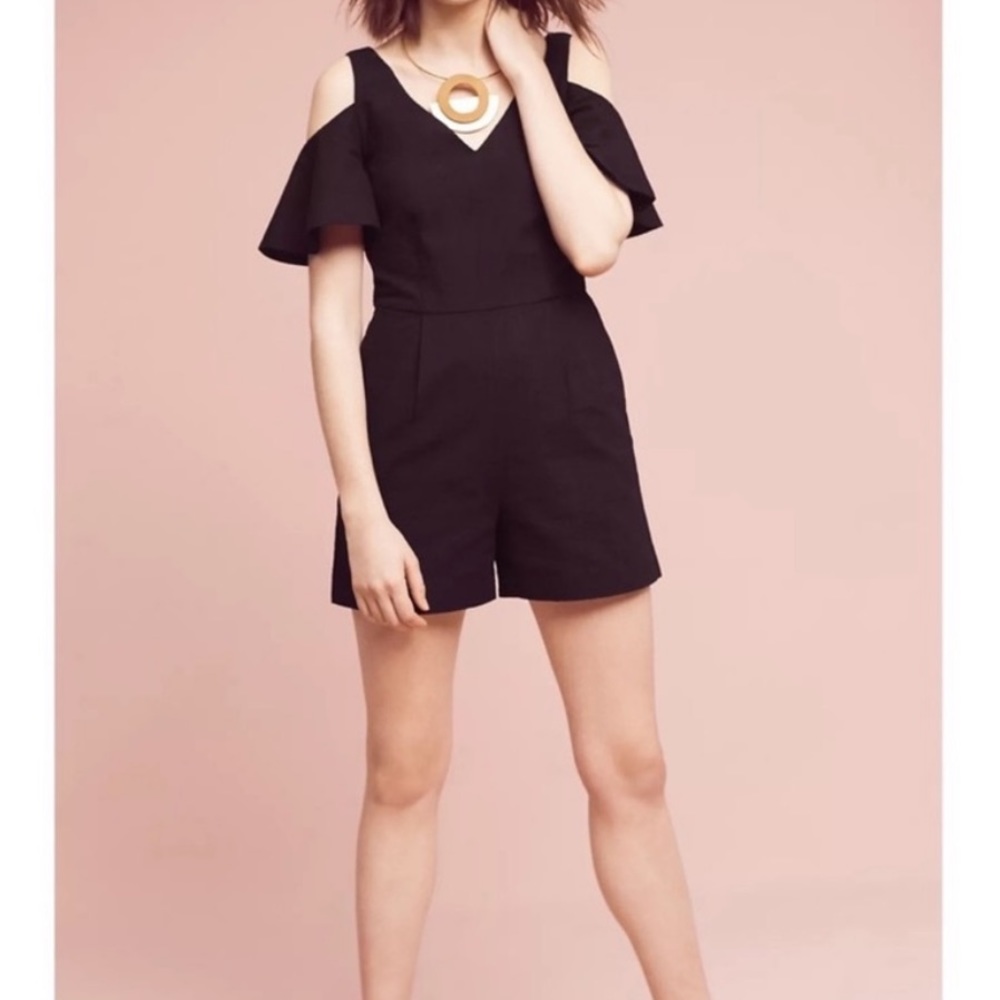 Elevenses Black Sleeve Shorts Romper